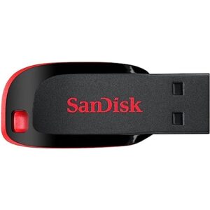 SanDisk 64 GB Cruzer Blade USB 2.0 Flash Drive – Black – (4,70€)