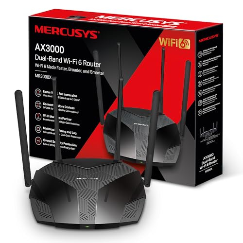 Mercusys 6 enrutadores WiFi de 3000 Mbps – (29,99€)