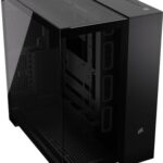 CORSAIR 6500X Media-Torre ATX Caja de PC de Doble Cámara – Cristal Templado Panorámico – Conexión Inversa Compatible con Placa Base – Sin Ventiladores Incluidos – Negro – (179,99€)