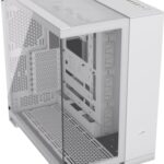 CORSAIR 6500X Media-Torre ATX Caja de PC de Doble Cámara – Cristal templado panorámico – Conexión inversa Compatible con placa base – Sin ventiladores incluidos – Blanco – (179,99€)