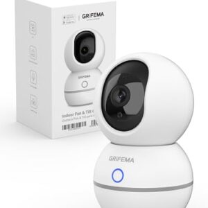 GRIFEMA Cámara Vigilancia WiFi Interior 360° – (19,99€)