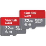 SanDisk Ultra 32 GB microSDHC Memory Card + SD Adapter with A1 App Performance Up to 120 MB/s – (15,01€)