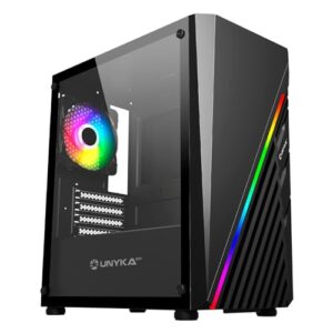 UNYKAch Caja PC Gaming Micro ATX Mini GLAYZE – (35,00€)