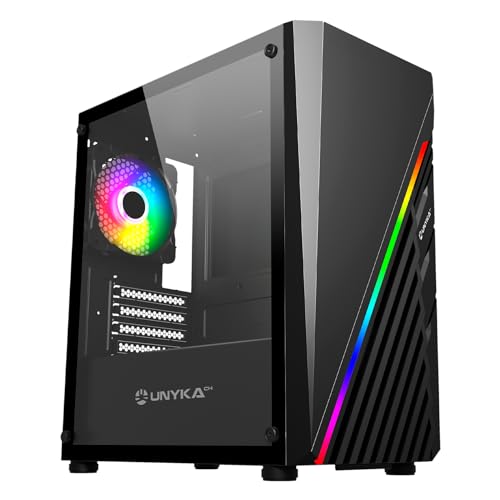 UNYKAch Caja PC Gaming Micro ATX Mini GLAYZE – (35,00€)