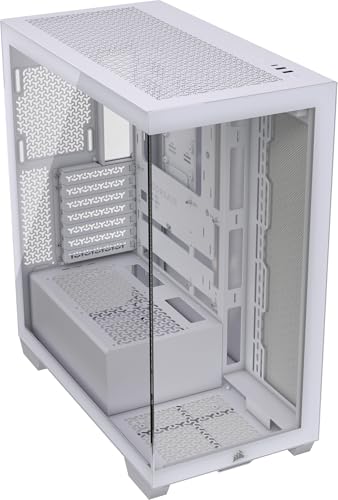 CORSAIR 3500X Media-Torre ATX Caja de PC – Cristal Templado Panorámico – Conexión Inversa Compatible con Placa Base – Sin Ventiladores Incluidos – Blanco – (79,99€)