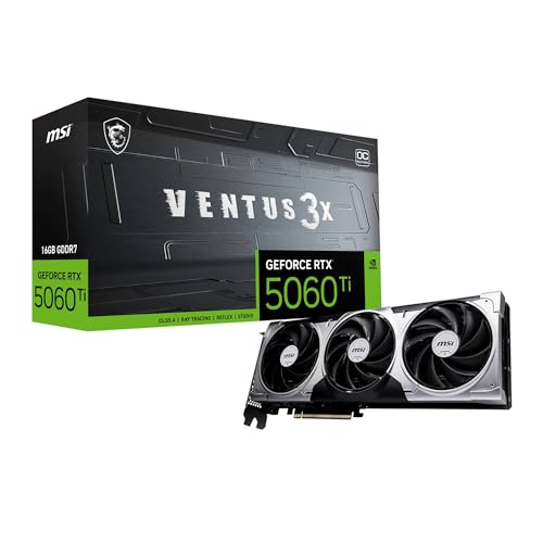 MSI GeForce RTX 5060 Ti 16G Ventus 3X OC Tarjeta gráfica – (512,90€)