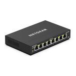 NETGEAR Switch Gigabit Ethernet Plus de 8 Puertos GS308E |Montaje en Pared o sobremesa |Switch de Red doméstico | de Oficina |Funcionamiento silencioso – (30,19€)
