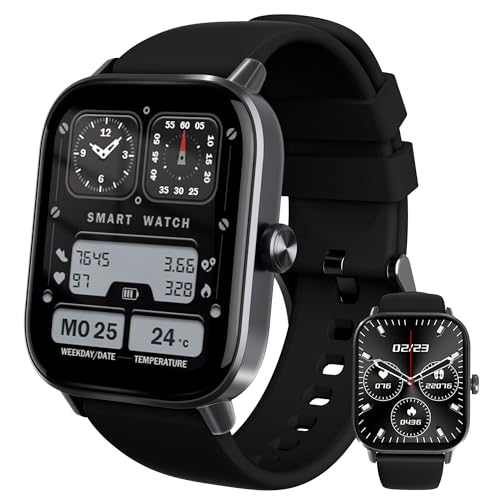 YISH Reloj Inteligente Hombre Mujer: 1.85'' HD Smartwatch con Bluetooth - (19,99€)