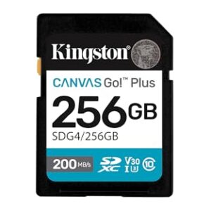 Kingston Canvas Go Plus SDXC Tarjeta de Memoria Gen4 200MB/s C10 UHS-I U3 V30 256GB-SDG4/256GB – (27,72€)
