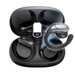 PORTENTUM Auriculares inalambricos deportivos – Pantalla LED – Reducción de ruido DNS – 50h batería – Bluetooth 5.4 – Cascos impermeables con controles integrados – Graves HiFi – Ajuste cómodo – USB-C – (19,99€)