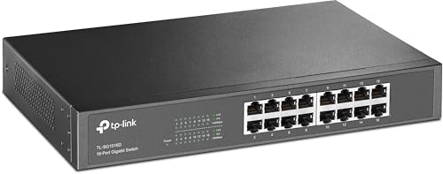 TP-Link 16-Puertos Gigabit Ethernet Switch No Gestionable | Plug and Play | Carcasa Metálica| Desktop/Montaje en Rack| Sin Ventilador | Vitalicia Limitada - (57,98€)