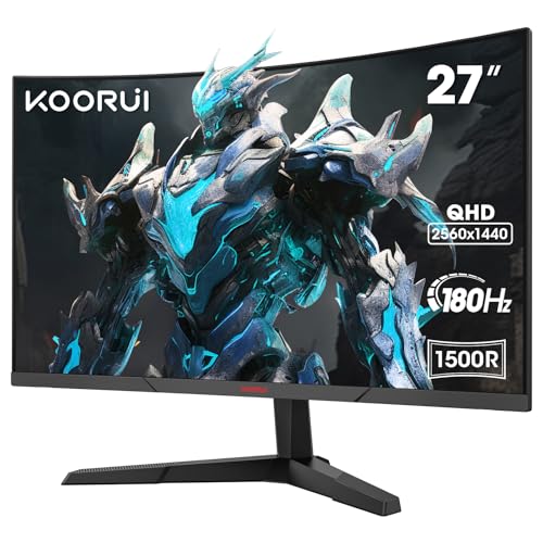 KOORUI 27E6QCA Monitor Curvo Gaming QHD 27 Pulgadas – (151,99€)