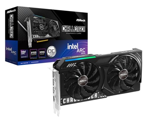 ASRock Tarjeta gráfica Intel ARC B570 Challenger 10 GB OC 2600 MHz 19 Gbps GDDR6 160Bits 7680 x 4320 600 W Dual Fan 0dB Silent Cooling Tarjeta gráfica - (209,00€)