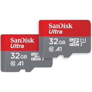 SanDisk Ultra 32 GB microSDHC Memory Card + SD Adapter with A1 App Performance Up to 120 MB/s – (13,79€)