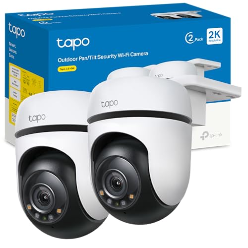Tapo C510W – Pack de 2 Cámaras Wi-Fi para Exterior 3K 5MP IP65 con Rotación 360° – (84,99€)